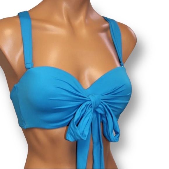 Coco Reef Five Way Bra Sized Underwire Sea Blue Bikini Top - Picture 6 of 13